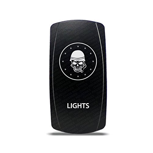 CH4X4 Rocker Switch Military Lights Symbol 8- Green Led