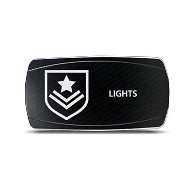 CH4X4 Rocker Switch Military Lights Symbol 13- White Led