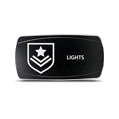 CH4X4 Rocker Switch Military Lights Symbol 13- White Led