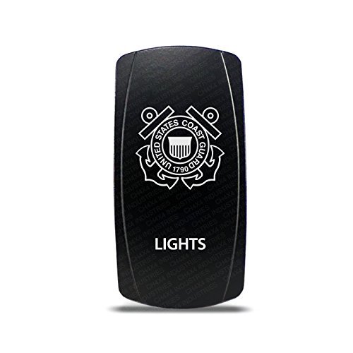 CH4X4 Rocker Switch Military Lights Symbol 24- Green Led