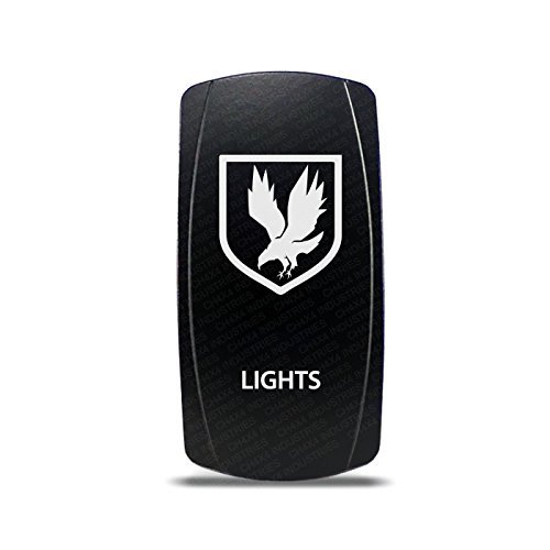 CH4X4 Rocker Switch Military Lights Symbol 12- White Led