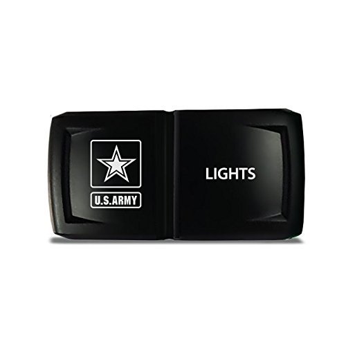 CH4X4 Rocker Switch V2 Military Lights Symbol 1- Green Led