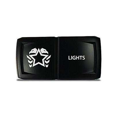 CH4X4 Rocker Switch V2 Military Lights Symbol 3- White Led