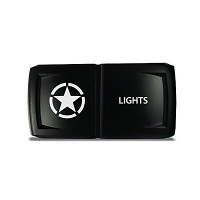 CH4X4 Rocker Switch V2 Military Lights Symbol 18- Green Led