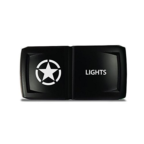 CH4X4 Rocker Switch V2 Military Lights Symbol 18- Green Led