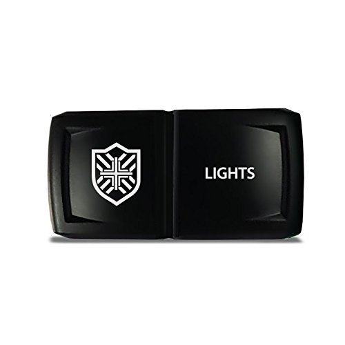 CH4X4 Rocker Switch V2 Military Lights Symbol 19- White Led