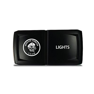 CH4X4 Rocker Switch V2 Military Lights Symbol 7- White Led
