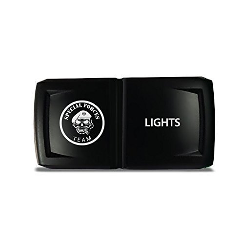 CH4X4 Rocker Switch V2 Military Lights Symbol 7- White Led