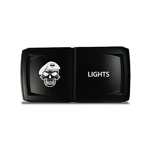 CH4X4 Rocker Switch V2 Military Lights Symbol 9- White Led