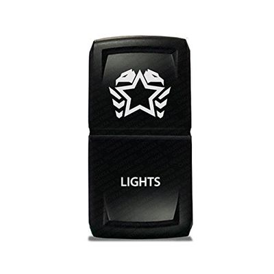 CH4X4 Rocker Switch V2 Military Lights Symbol 3- White Led
