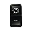 CH4X4 Rocker Switch V2 Military Lights Symbol 3- White Led view 1