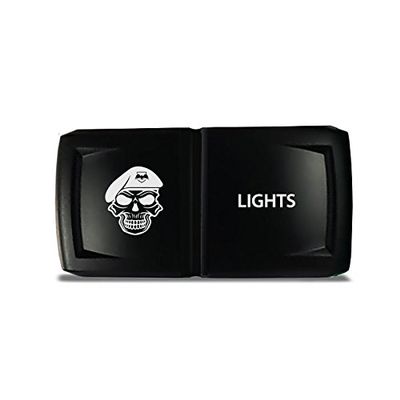 CH4X4 Rocker Switch V2 Military Lights Symbol 9- Blue Led