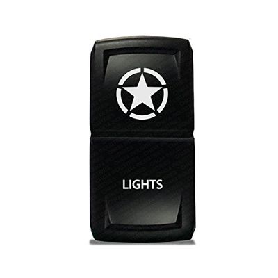 CH4X4 Rocker Switch V2 Military Lights Symbol 18- White Led