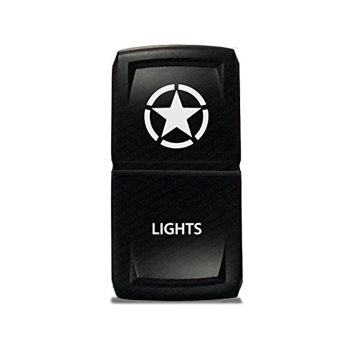 CH4X4 Rocker Switch V2 Military Lights Symbol 18- Red Led