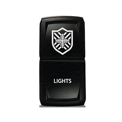 CH4X4 Rocker Switch V2 Military Lights Symbol 19- Blue Led
