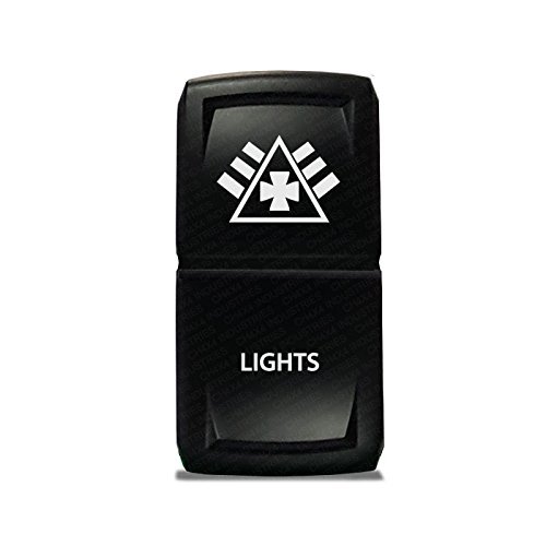 CH4X4 Rocker Switch V2 Military Lights Symbol 6- White Led