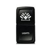 CH4X4 Rocker Switch V2 Military Lights Symbol 6- Blue Led view 1