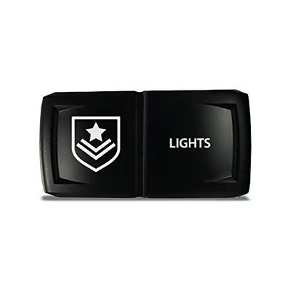 CH4X4 Rocker Switch V2 Military Lights Symbol 13- Green Led
