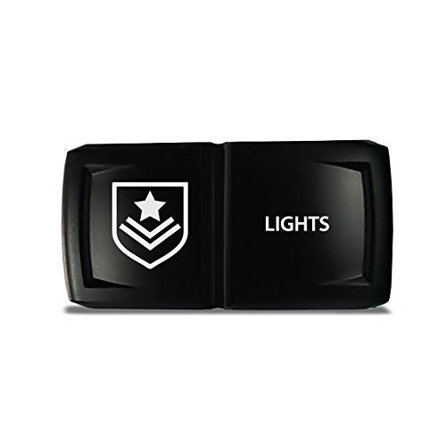 CH4X4 Rocker Switch V2 Military Lights Symbol 13- Blue Led