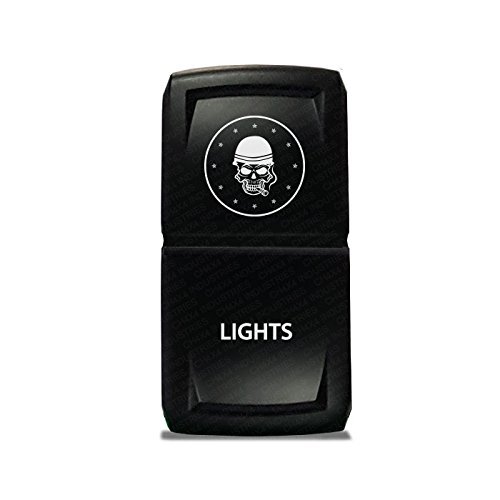 CH4X4 Rocker Switch V2 Military Lights Symbol 8- Green Led