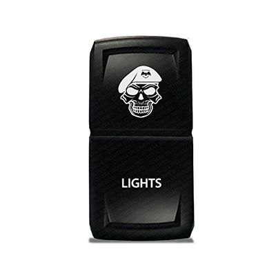 CH4X4 Rocker Switch V2 Military Lights Symbol 9- White Led