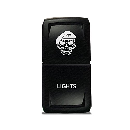 CH4X4 Rocker Switch V2 Military Lights Symbol 9- Green Led