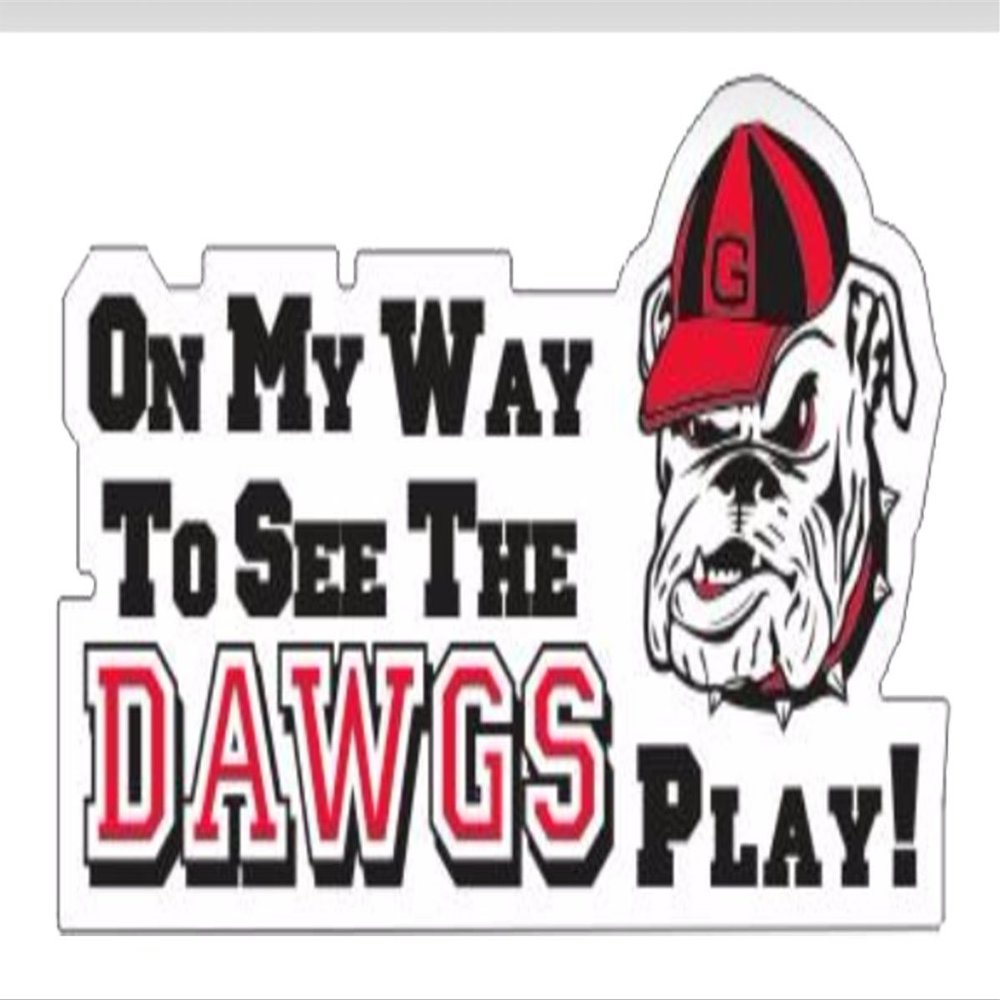 Craftique University of Georgia On My Way to See The Dawgs Auto Magnet