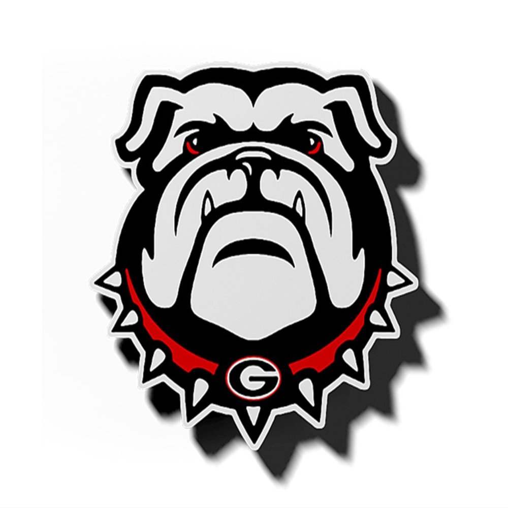 Craftique University of Georgia Bulldog Head Magnet-12 Inch