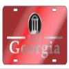 Craftique University of Georgia Bulldogs Laser Cut 1785 Car Tag-Red view 1
