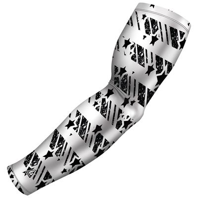 B-Driven Premium Pro-Fit Sports Compression Arm Sleeve (Single) Patriotic Designs Baseball Arm Sleeves - Men Women Youth