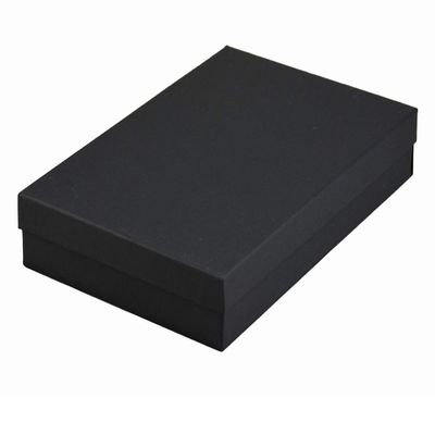 888 Display - Pack of 6 Boxes of 7" x 5" x 1 1/4" H Matte Black Kraft Cotton Filled Jewelry Boxes