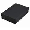 888 Display - Pack of 6 Boxes of 7" x 5" x 1 1/4" H Matte Black Kraft Cotton Filled Jewelry Boxes