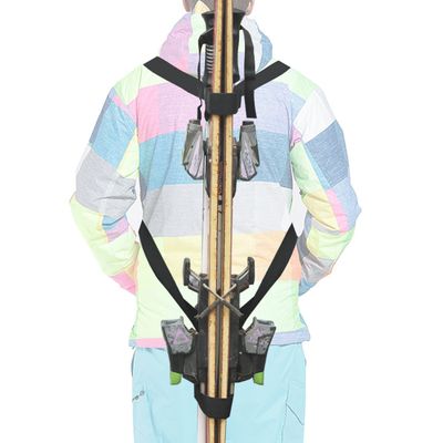 YYST Ski Tote | Skis and Poles Backpack Carrier | Ski and Pole Carry Sling Strap| ski Shoulder Strap -Hold your Poles together -Free your hand! Stronger than One Single Sling.