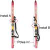 YYST Ski Tote | Skis and Poles Backpack Carrier | Ski and Pole Carry Sling Strap| ski Shoulder Strap -Hold your Poles together -Free your hand! Stronger than One Single Sling. view 2