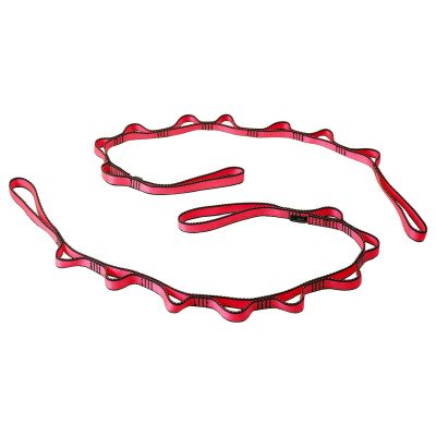 DASKING 23KN (5070 lbs) Heavy Duty Climbing Straps - 2 Pack Adjustable Daisy Chain Webbing for Aerial Yoga, Hammock, Fitness & Rigging - CE/EN566 Certified, Red