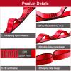 DASKING 23KN (5070 lbs) Heavy Duty Climbing Straps - 2 Pack Adjustable Daisy Chain Webbing for Aerial Yoga, Hammock, Fitness & Rigging - CE/EN566 Certified, Red view 4