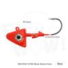Qty 2 Fish WOW! 8oz Shad Jig Head 32786 MUSTAD Hook 2X Strong 10/0 Black Nickel Hooks Jigheads - Red view 2
