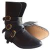 Allbeststuff Medieval Shoes 3 Brass Buckle Shoes Renaissance Boot (Black, 10) view 2