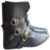 Allbeststuff Medieval Shoes 3 Brass Buckle Shoes Renaissance Boot (Black, 10) view 3