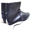 Allbeststuff Medieval Leather Shoe Ankle Length Brown, Natural Leather OR Black Renaissance Shoes ABS (Black, 12) view 2