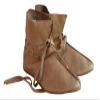 Allbeststuff Medieval Leather Shoe Ankle Length Brown, Natural Leather OR Black Renaissance Shoes ABS (Natural, 8) view 1