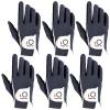 FINGER TEN Golf Gloves Men Right Left Handed Golfer Mens Glove RainGrip Hot Wet Weather Value 6 Pack, All Weather in Grey X-Large (Grey, X-Large, Right) view 1