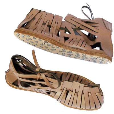 Allbeststuff Medieval Roman Leather Caligae Viking Sandals ABS (7)