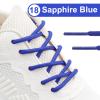 YJRVFINE Round Shoe Laces for Sneakers: Boot Hiking Athletic Sapphire Blue Shoelaces for Men&Women - 2 Pairs 67 Inch view 3