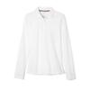 French Toast Little Girls Long Sleeve Stretch Pique Polo, White, XS view 1