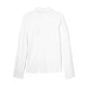 French Toast Little Girls Long Sleeve Stretch Pique Polo, White, XS view 2