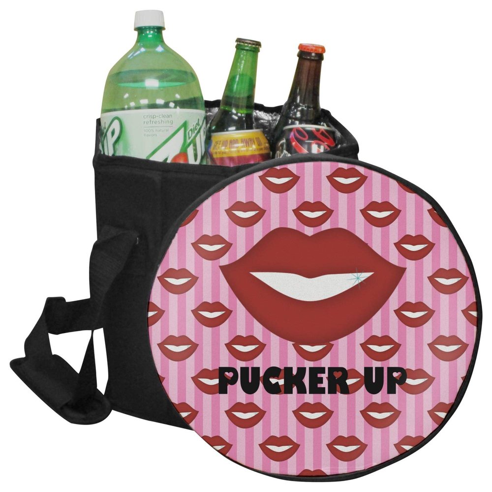 YouCustomizeIt Personalized Lips (Pucker Up) Collapsible Cooler & Seat