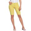 Hybrid & Company Womens Ultra Comfy Butt Lift Stretch Bermuda City Shorts with Pockets B43304 Yellow 9 view 2
