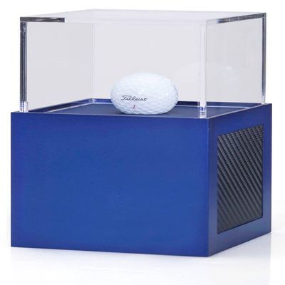 ALU Design Golf Ball Display Case - Modern Aluminum (Blue)