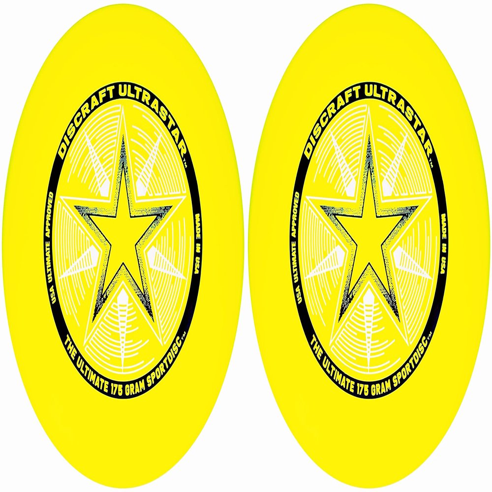 Discraft 175 Gram Ultra Star Sport Disc - 2 Pack (Yellow & Yellow)
